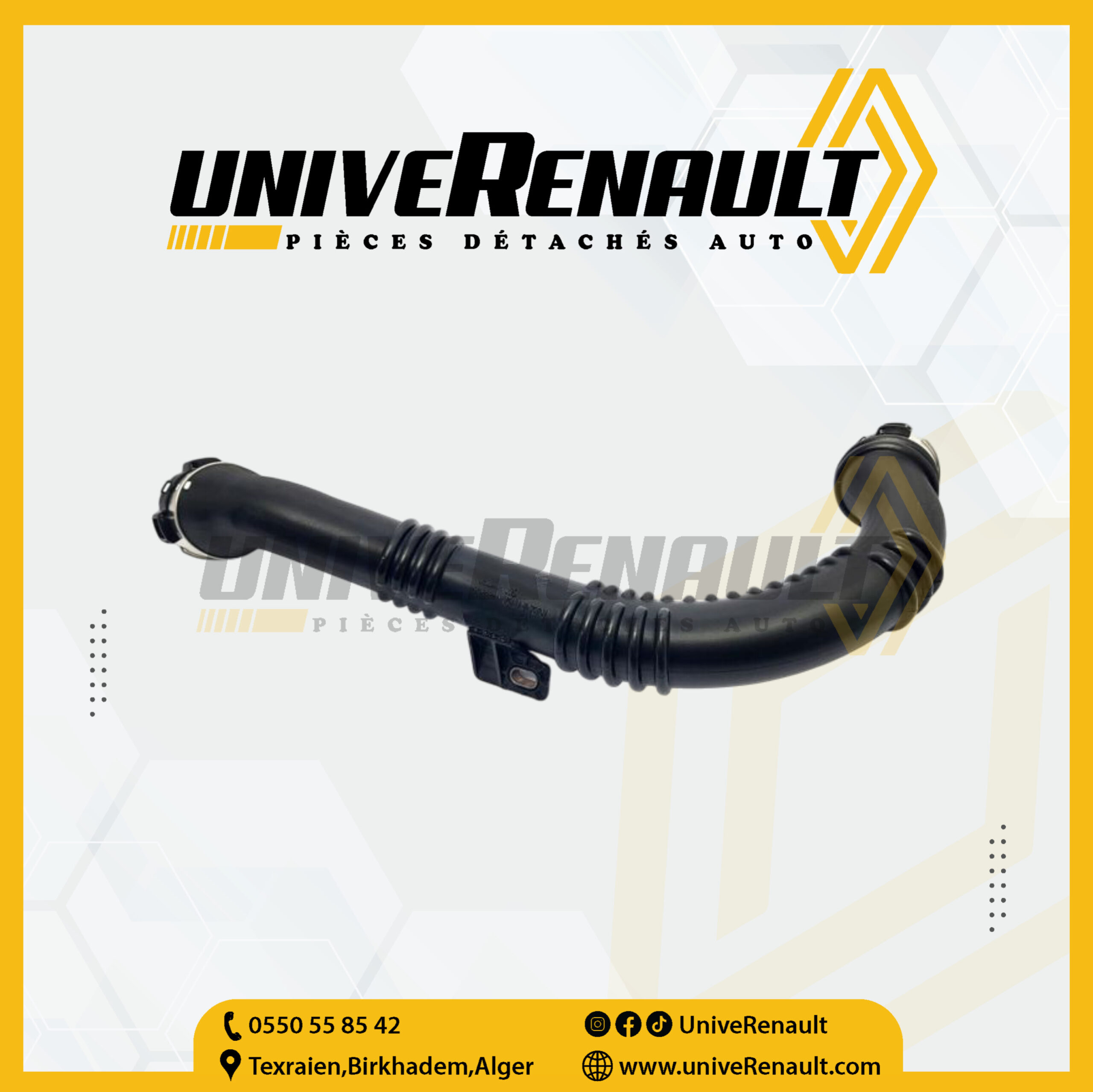 Tuyau Turbo Compatible Renault Trafic III 1.6 DCi - Références OEM 144606126R, 1446200Q0H - En Caoutchouc Renforcé Kevlar, Résistant à La Chaleur Et à L'éclatement